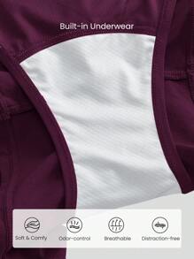 GLOWMODE 2.9" RefreshRun VitalSwift Ultralight Sweat-Wicking Mid-Rise Adjustable Reflective Running Shorts With Built-In Underwear Zip Pocket Workout Spring - Cherry Cola - View 5