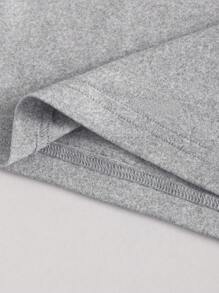 INAWLY 女士夏季修身百搭短袖T恤 - 灰色 - 查看 5