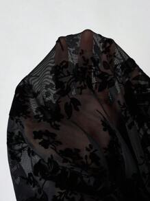 Sunspun 大码纯色休闲连衣裙，适合夏季 - 黑色 - 查看 5