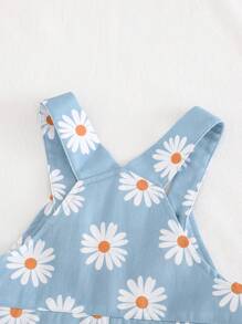 Cozy Pixies 女婴雏菊图案前围兜带连体裤 - 彩色 - 查看 11