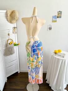 Soleia 女士热带印花比基尼泳装套装，度假/海滩 - 彩色 - 查看 2