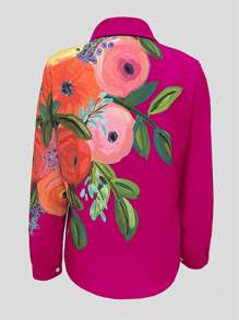 INAWLY Printed Element Button Design Women Shirt Fall Cloth For Women - Multicolor - View 2