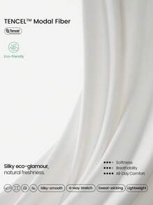 GLOWMODE Modal Silky Smooth Asymmetrical Hem Off-Shoulder 3/4 Sleeve Active Tee T-Shirt Daily Casual Wear