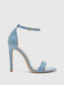 CUCCOO BIZCHIC 女士可调节扣环设计时尚高跟凉鞋 - 藍色 - 查看 2