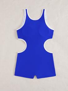 Swim SPRTY Women's New Summer Beach Solid Color Contrast Hollow-Out Waist Surf Suit - Multicolor - View 8