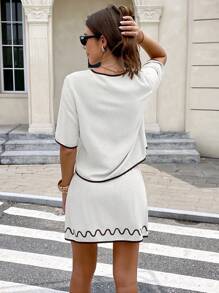 SHEIN Frenchy Women Two Pieces Outfits For Daily Wear Summer Casual - Apricot - View 2