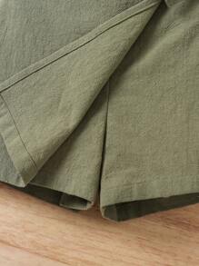 Kleine Mädchen 2 Stücke/Set Lässig Einfarbig Gewebt Locker Sitzende Shorts
