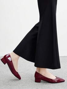 CUCCOO BIZCHIC 百搭基本款高跟鞋 - 酒紅色 - 查看 5