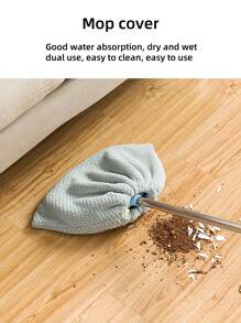 1 pieza Funda multiusos para trapeador y escoba de felpa coral, súper absorbente, suave y delicada, funda de trapeador suave y resistente con microfibra reutilizable, accesorios de limpieza del hogar