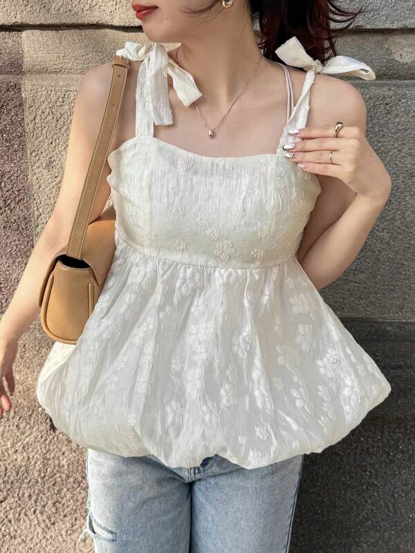 FRIFUL Women's Summer Camisole Top With Strappy Design, Suitable For Concert Babydoll Top