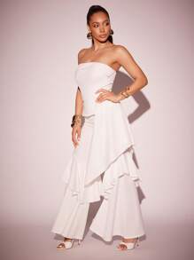 Vixey Blusa con volante drapeado y cinturón sin tirantes, Atuendos de verano para mujer, Atuendos para brunch para mujer, Blusas de verano lindas