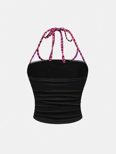 J-Fashion Shibuya Girl Y2K Style 2 In 1 Camisole Top For Women