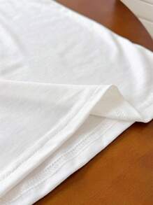 Souflis Vestido sin mangas de cuello redondo para niña, minimalista y de moda, apropiado para el verano - Blanco - Ver 5