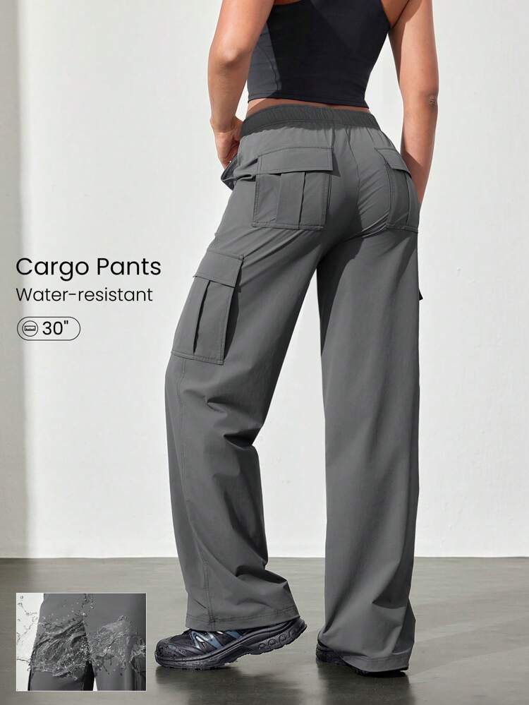 Adventure Seeker Water-Repellent Multi-Pocket Adjustable Wide-Leg Jogger Active Cargo Pants Daily Casual Outdoor Wear