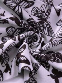 4件套小女孩简约蝴蝶花卉印花纯色打底裤套装 - 彩色 - 查看 3