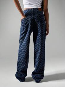 MISSGUIDED Quần Jeans Ống Thẳng Cạp Cao Cổ Điển - Màu xanh lam - Xem 2