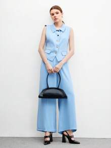 CUCCOO BIZCHIC Women's Fashion Black Chunky Heel Pointed Toe Strap Pumps, Simple Basic Commuting, Date, Party, Holiday