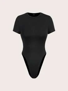 SHEIN Essnce Bộ đồ hai mảnh thường ngày Plsize dành cho nữ, Bộ đồ dệt kim, Bộ đồ liền thân và váy, Bộ đồ hai mảnh mùa hè, Quần áo thường ngày cho nữ, Đầm đen trang trọng cho nữ, Trang phục mùa hè cho nữ với váy băng - màu đen - Xem 3