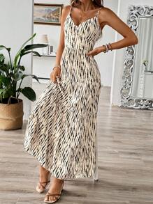 SHEIN Tall Autumn Vintage Cute Bowknot Strap Multi-Layer Patchwork Bohemian Style Dress For Women