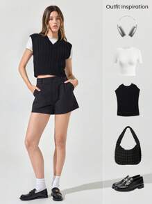 GLOWMODE Short de travail avec taille élastique anti-transpirant de 3,5 pouces, avec poches latérales, pour usage quotidien, bureau et loisirs