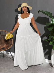 Slaydiva 2024 New Versatile Yellow Minimalist Casual Beach/Boho/Boho Women Clothing, Festival Outfits For Women, Rave, Easter Outfit For Women, Old Money Style, Country Concert Outfit, Going Out Outfits, Fairycore, Festival Outfits, Tropical Vacation Women Clothes - White - View 6