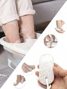 SHEIN 1 Piece Foldable Foot Soaking Bucket, Home Use, Simple Massage, Wellness, Foot Bath Basin, Over Knee, With Cover, Keeps Warm, Light Weight, Space Saving - Multicolor - View 2