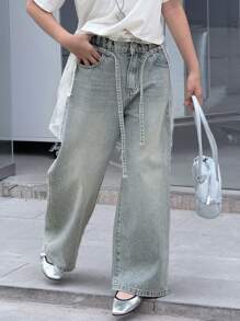 DAZY Tween Girl' Denim Jeans - Light Wash - View 8