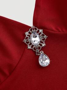 SHEIN MOD Elegante abito da ballo a sirena rosso, abito da cerimonia formale per laurea