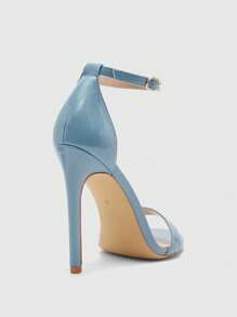 CUCCOO BIZCHIC 女士可调节扣环设计时尚高跟凉鞋 - 藍色 - 查看 8