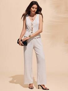 Almamuse Women Two Pieces Outfits For Daily Wear - Apricot - View 4