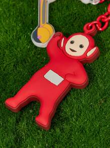 Teletubbies X SHEIN Lindo llavero con patrón de Po, colgador de bolso - Rojo - Ver 6