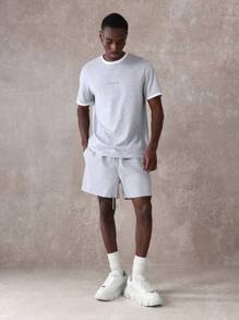 SUMWON Pantalones cortos tipo drop crotch de nailon atlético con estampado gráfico del archivo Sumwon, cintura con cordón cómoda, ajuste relajado, para entrenamiento, correr, baloncesto, ropa deportiva de verano y uso urbano