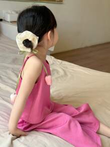 DAZY Young Girl Young Girl Cami Top + Pants Home/Loungewear Set, Summer - Hot Pink - View 3