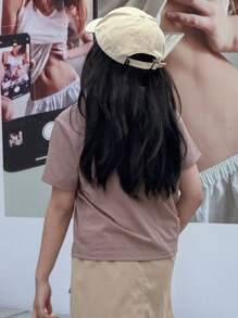 Dazy Kids Girls' Graphic Print Crew Neck Short Sleeve T-Shirt, Summer,Back To School Clothes Easter - Purple - View 6