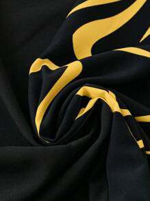 EMERY ROSE Plus Size Short Sleeve Casual Dress, Suitable For Summer - Yellow - View 4