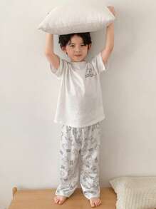 DAZY Toddler Boys Fall Home Wear - White - View 1