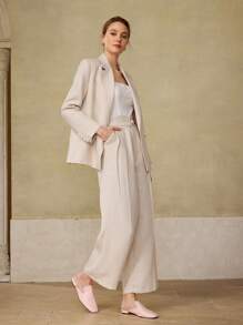 MOTF PREMIUM Ölleder-Textur Mule Schlupf-Flachschuhe