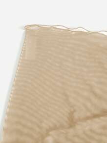 Swim Basics 纯色透明网眼罩衫和裹身裙，适合海滩度假