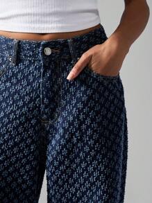 MISSGUIDED Quần Jeans Ống Thẳng Cạp Cao Cổ Điển - Màu xanh lam - Xem 4