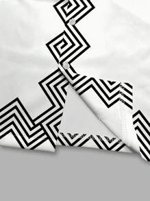 Manfinity RSRT Men's Geometric Print Front Button Casual Short Sleeve Shirt - Multicolor - View 4