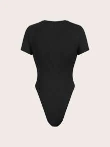 SHEIN Essnce Bộ đồ hai mảnh thường ngày Plsize dành cho nữ, Bộ đồ dệt kim, Bộ đồ liền thân và váy, Bộ đồ hai mảnh mùa hè, Quần áo thường ngày cho nữ, Đầm đen trang trọng cho nữ, Trang phục mùa hè cho nữ với váy băng - màu đen - Xem 4