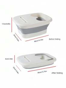 SHEIN 1 Piece Foldable Foot Soaking Bucket, Home Use, Simple Massage, Wellness, Foot Bath Basin, Over Knee, With Cover, Keeps Warm, Light Weight, Space Saving - Multicolor - View 4
