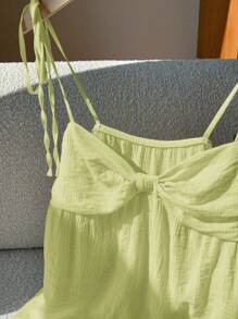 Comfortcana Women's Summer Ruched Bust Bohemian Vacation Camisole - Lime Green - View 6