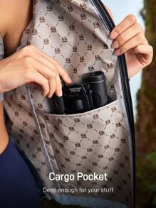 In My Nature 女士户外露营徒步城市通勤连帽雨衣夹克 - 藍色 - 查看 9