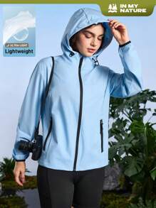 In My Nature 女士户外休闲夹克，适合露营、徒步旅行、城市通勤 - 藍色 - 查看 4
