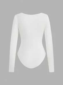 SHEIN EZwear 3 件套女士方领长袖紧身服装套装，适合夏季 - 彩色 - 查看 6
