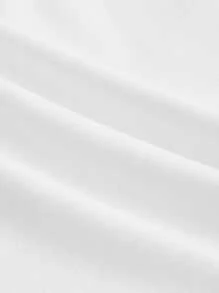 SHEIN MOD 白色褶皱不对称下摆复古浪漫女士两件套，派对装，复古连衣裙晚礼服老式风格单身女郎礼服性感礼服生日装巡航女士装返校节礼服 - 白色 - 查看 4