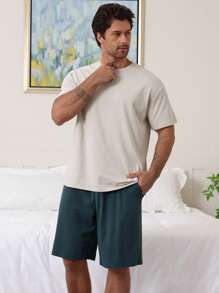 DAZY 男士夏季多色 T 恤和配套家居服套装睡衣 - 彩色 - 查看 3