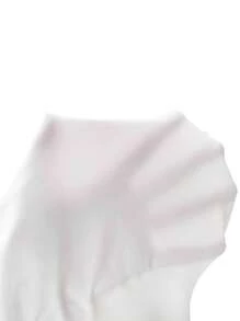Glamine Pantaloncini estivi bianchi arricciati, pantaloncini a vita bassa, pantaloncini da uscire, pantaloncini per appuntamenti, pantaloncini da festa, pantaloncini per feste in piscina, pantaloncini casual