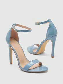 CUCCOO BIZCHIC 女士可调节扣环设计时尚高跟凉鞋 - 藍色 - 查看 6